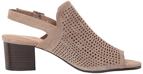 Bella Vita Women's Emmalyn Heeled Sandal, Almond Suede Leather, 7 Wide