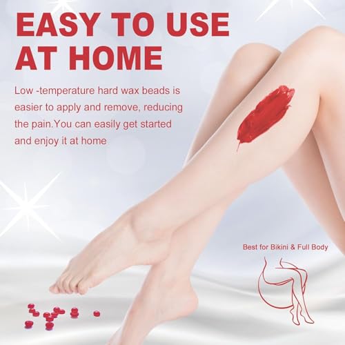 5 lb Wax Beads for Hair Removal, Salon-Quality Refill Bulk Waxing Bead for Bikini, Legs, Armpits, Body, Face, Sensitive Skin Coarse and Fine Hair, At-Home or Professional Use, Christmas Red