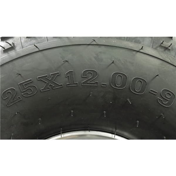 Ocelot 25x12x9 ATV/UTV Tire with Non-Directional Tread, Self-Cleaning Lug Design, Great Flotation - 25-Inch