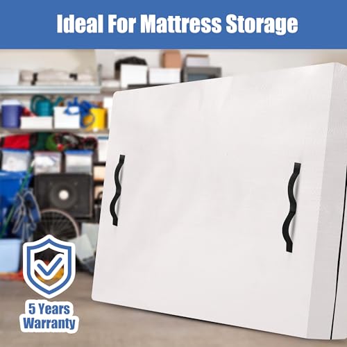 HOMESURE Mattress Bags for Moving and Storage with 8 Handles - Mattress Cover for Moving - Heavy Duty, Strong Zipper Closure, Moving Supplies & Moving Bag - Semi-Transparent, Twin