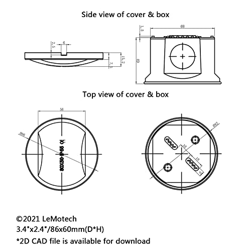LeMotech Junction Box, ABS Plastic IP65 Waterproof and Dustproof, Universal Electrical Enclosure, Outdoor and Indoor Project Box 5.9X 5.9X 3.9 inch (150 x 150 x 100 mm)