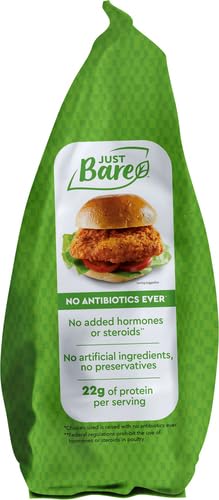 Just Bare® Chicken Lightly Breaded Spicy Breast Fillets | Fully Cooked |22 G Protein | Frozen |1.50 LB