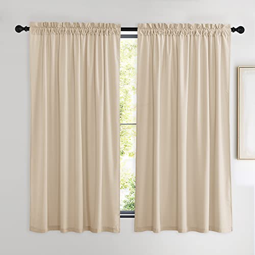 NICETOWN Room Darkening Greyish Blue Velvet Curtains, Rod Pocket Super Soft Thick Panels, Cold Resistant Drapes for Infant Room and Nursery (2 Panels, 96 inches Long)