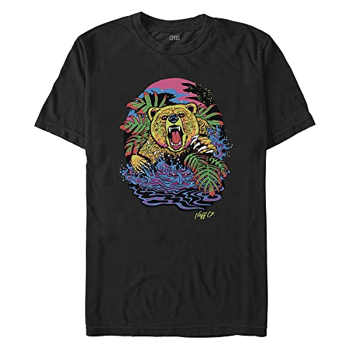 NEFF PSYCHEDLIC Bear Full Young Men's Short Sleeve Tee Shirt, Black, Small