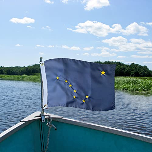 A-ZCOVER Minnesota State Flag, 12x18 Inch Mn State Boat Flag, Minnesota Flag Made in USA, Double Sided Minnesota Flags with 2 Brass Grommets, Heavy Duty Indoor and Outdoor Decor
