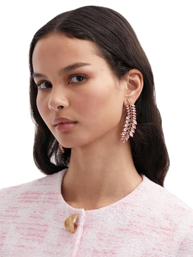 Oscar de la Renta, Crystal Branch Earrings, Rose