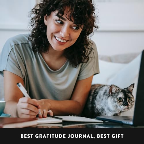 The Gratitude Journal - 5 Minutes a Day for More Happiness, Positivity, Thankfulness, Productivity, Mindfulness & Self Care - Undated Original Daily Gratitude Journal for Women & Men (Black)