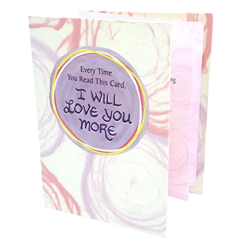 Blue Mountain Arts Love Card—Romantic Card, Anniversary Card, Just Because Card, Thinking of You Card (Every Time You Read This Card, I Will Love You More)