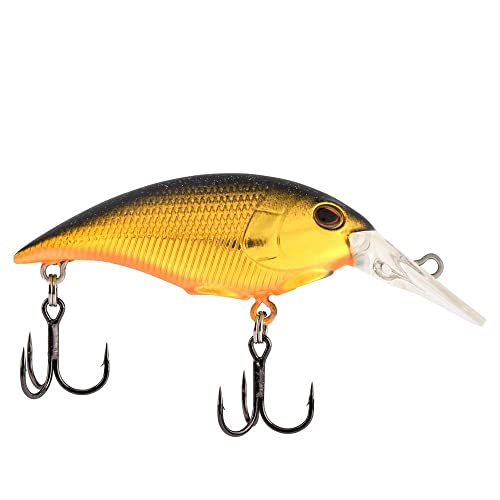 Berkley Money Badger Fishing Lure, Perch, 3/16 oz, 1.5in | 4cm, Hybrid Baitfish-Crayfish Design, Patented FlashDisc Technology, Equipped with Sharp Fusion19 Hooks