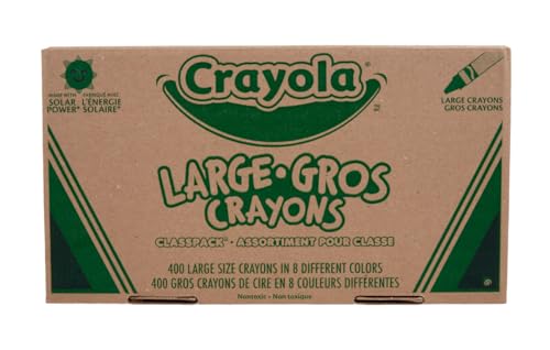 Crayola Crayon Classpack - 400ct (8 Colors), Large Crayons for Kids, Bulk School Supplies, Teacher Classroom Must Have, 3+