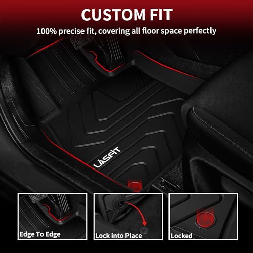 LASFIT TPE Rubber Car Mat, Custom Fit for Mazda CX5 2017-2024, All Weather Protection Floor Liners, Black, 30.0 x 22.0 x 5.0 inches