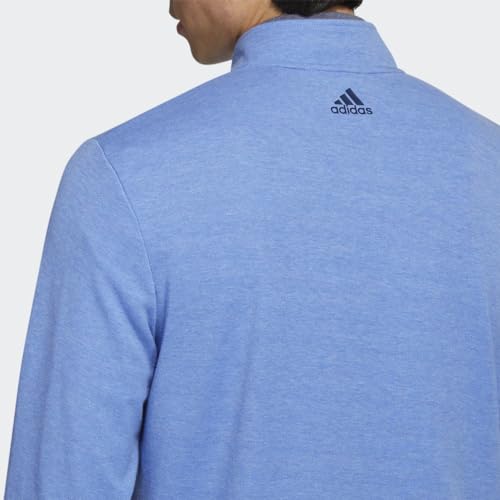 adidas Golf Men's 3-Stripes Quarter Zip Pullover, Gray, 3 Extra Large