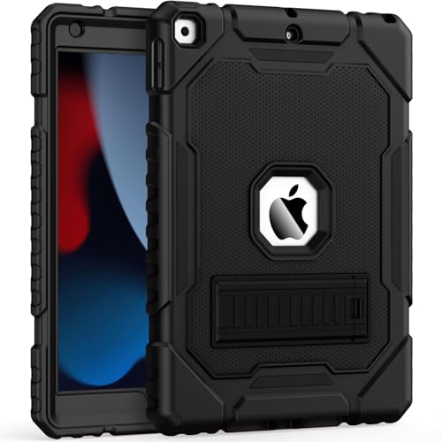 Grifobes Case for iPad 9th/8th/7th Generation 10.2 Inch (2021/2020/2019), Kick Stand Heavy Duty Shockproof Rugged Protective 10.2" Cover for iPad 9 8 7 Gen for Kids Girls Women (Wine)