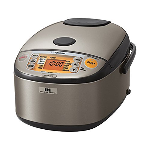 Zojirushi NP-HCC18XH Induction Heating System Rice Cooker and Warmer, 1.8 L, Stainless Dark Gray