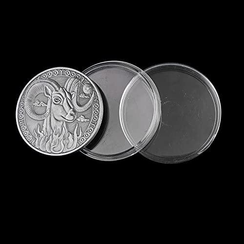 Gimilang 12 Constellation Challenge Coin Lucky Coin, Birthday Present Gift for Him or Her (Aries)