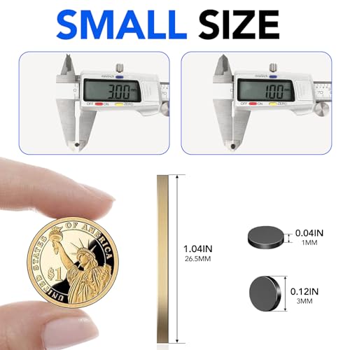 TRYMAG Small Magnets Black 360Pcs, 3x1mm Neodymium Magnets, Tiny Strong Small Round Magnets Rare Earth Magnets Mini Round Magnets Neodymium Magnets for Fridge, Office, Crafts, DIY, Science