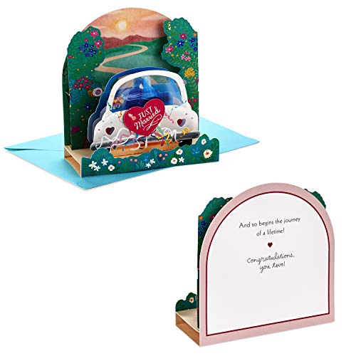 Hallmark Paper Wonder Displayable Pop Up Wedding Card (Just Married)