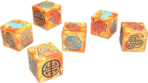 Avatar The Last Airbender Premium Dice Set | Collectible d6 Dice | Custom Dice with Collectible Tin Case | Officially Licensed 6-Sided Dice