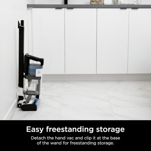 Shark IZ562H Pro Cordless Vacuum with Clean Sense IQ and Odor Neutralizer, PowerFins Plus Brushroll, Includes Duster Crevice Pet Multi Tool, Up To 40 Minute Runtime, Light Blue, Without MultiFLEX