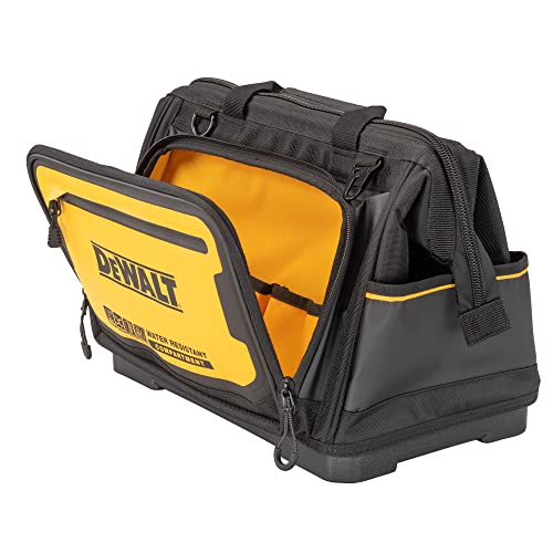 DEWALT Tool Bag, Water Resistant, Hard Bottom, 16-inch, Professional Tool Tote (DWST560103)