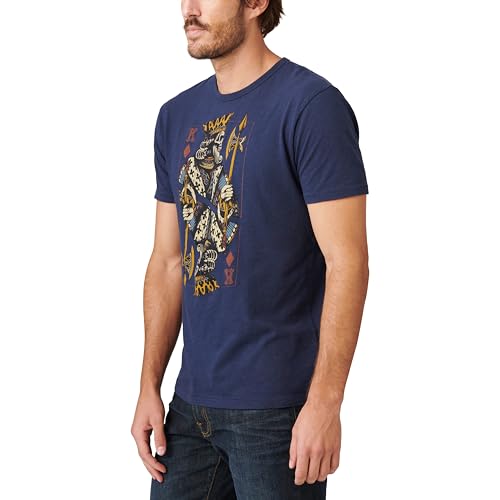 Lucky Brand Men's King of Diamonds Tee, American Navy, Small