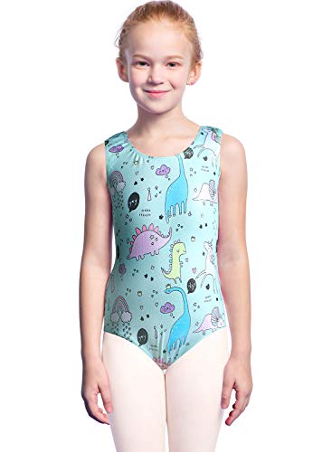HOZIY Gymnastics Leotards for Girls Long Sleeve Green Floral 3t 4t Flower Sleeved Fall Bodysuts Toddlers Kids Leo Tumbling Outfits Sparkle Glitter Unitard Dance Clothes Clothing Apparel