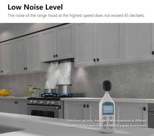 IKTCH 30 inch Black Built-in/Insert Range Hood, 900 CFM Ducted/Ductless Stainless Steel Kitchen Vent Hood with 4 Speed Gesture Sensing&Touch Control Panel(IKB01-30-BSS)