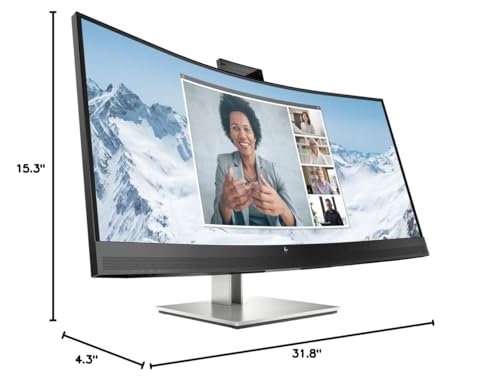 HP E34m G4 34" WQHD Curved Screen LED LCD Monitor - 21:9 - Black