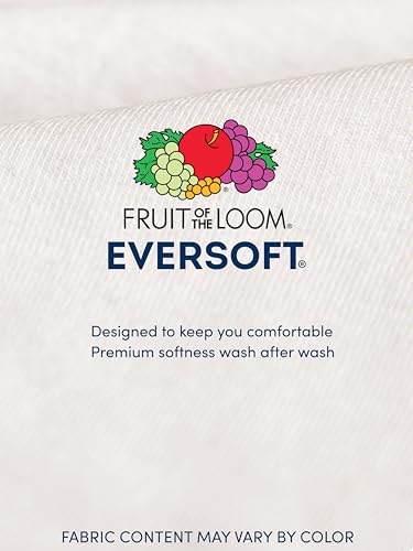 Fruit of the Loom Men's Stay Tucked Crew T-Shirt - Large - White (Pack of 6)