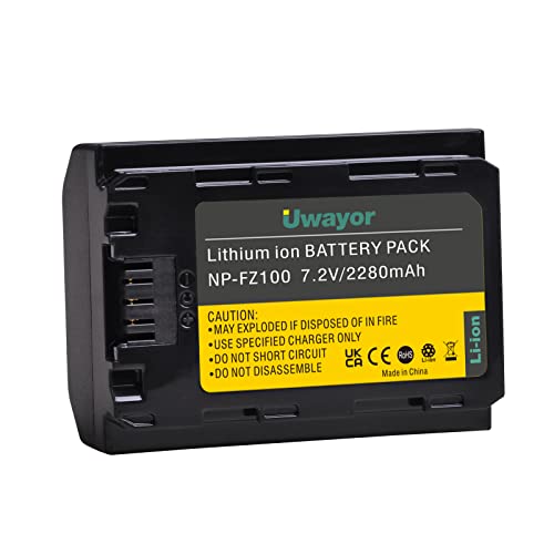 Uwayor NP-FZ100 Battery Charger Set for Sony Alpha A7R V, A7 IV, A7 III, A7S III, FX3, A7C, A7R IV, A7R III, A6600, A9 II, Alpha 9R, A9R Camera