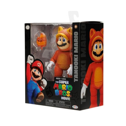 THE SUPER MARIO BROS. MOVIE - 5 Inch Action Figures Series 2 – Tanooki Mario Figure with Leaf Accessory