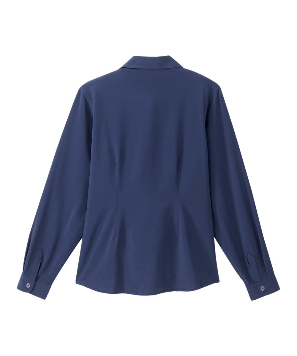 Women’s Magnetic Closure Adaptive Top for Arthritis - Navy LGE