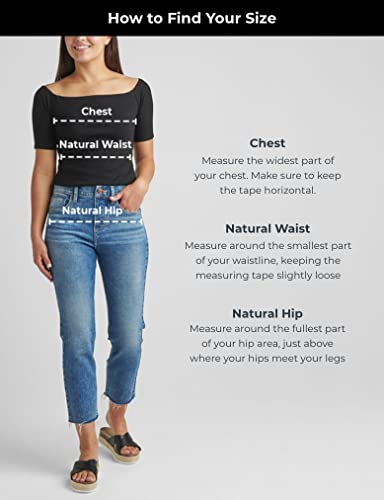 Silver Jeans Co. Women's Highly Desirable High Rise Slim Straight Leg Jeans, Med Wash RCS340, 29W x 30L