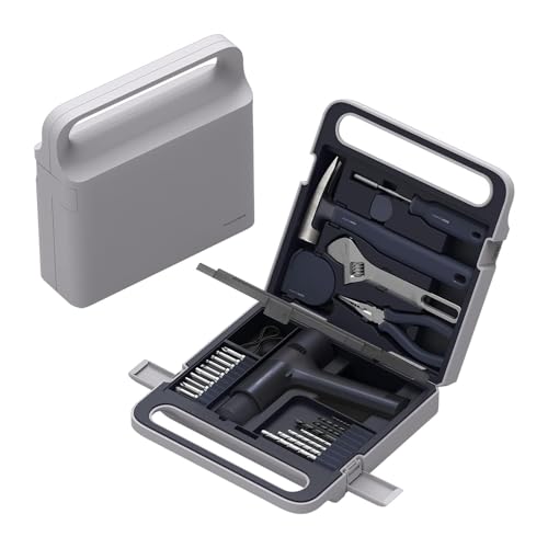 HOTO Cordless Brushless Drill Tool Set, Variable Speed, Hidden Buckle, Unique LED Screen, Intelligent Digital Display, Safe, Exquisite & Practical, High-end Drill Kit for Home/Daily Use