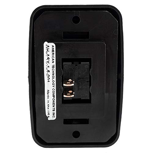 American Technology Components Single SPST On-Off Switch with Bezel, 12-Volt, for RV, Trailer, Camper (Black)