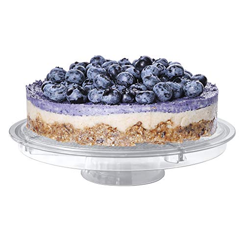 Cake Stand with Dome Cover, 6-in-1 Multi-Purpose Use, Cake Stand with Lid, Serving Platter, Punch Bowl, Desert Platter and More, BPA Free