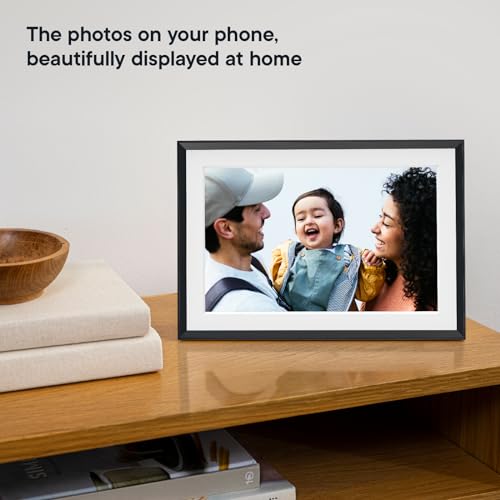 Aura Digital Picture Frame - 10.1" HD Mat Display | Wirecutter's Best Digital Frame for Gifting - Send Photos Directly from Your Phone from Anywhere | Quick & Easy Setup Over WiFi - Free App | Black