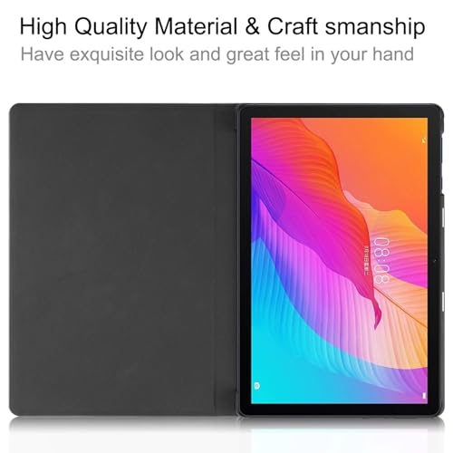 ZZOUGYY Tablet Cover for Huawei MatePad T10S AGS3-L09 /AGS3-W09 / T10 (2020 Release) 10.1",Ultra Slim Folio Stand Leather Casse for Huawei Honor 6 / Enjoy Tablet 2 AGS3-W00/AL00 (Black)