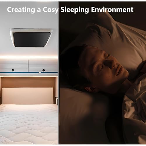 RV Roof Sunroof Shade Cover 16 x 16 Inch Sun Blackout Fabric Roof Ventilation Skylight Fan Vent Cover Window Sun Shade for Camper Travel Trailer Accessories