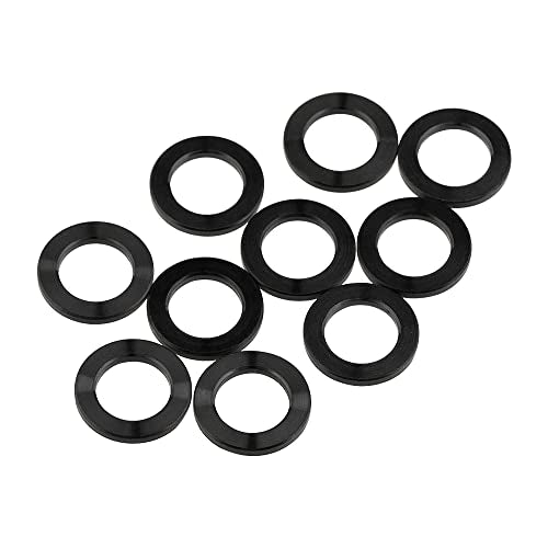 Wanyifa Titanium Ti Flat Washer for M8 M10 Bolt Screw Pack of 10 (M8, Black)