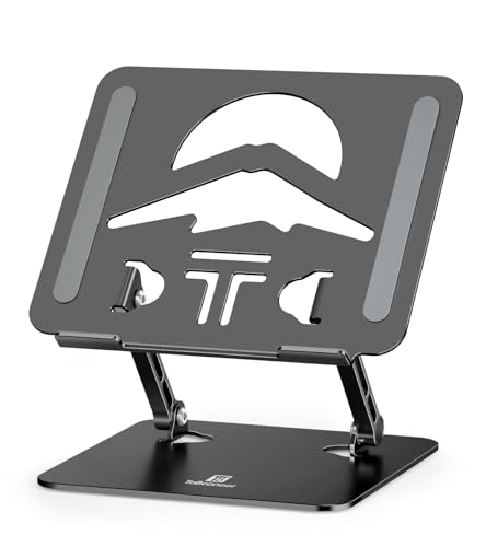 ToBeoneer Laptop Stand for Desk, Adjustable Laptop Stand, Foldable Laptop Riser Portable Computer Stand Compatible with MacBook Air/Pro, Dell XPS, Lenovo, HP and All Laptops up to 15.6 inches (Black)