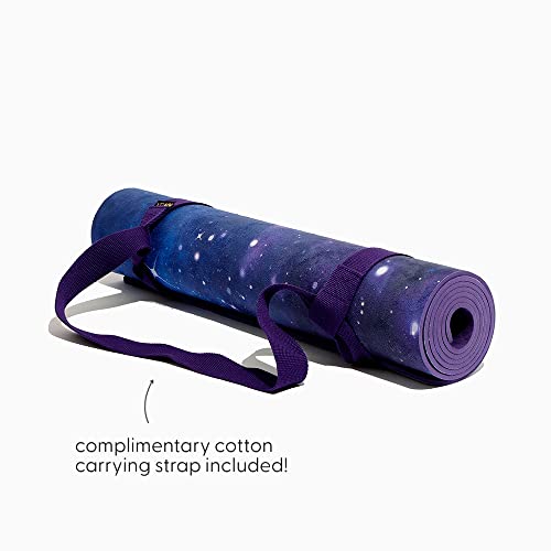 POPFLEX CloudCushion Hot Yoga Mat Non Slip - Extra Thick, Ultra Absorbent Non Slip Yoga Mat for Women - Large Exercise Mat for Yoga, Pilates, Stretching, Floor & Fitness Workouts - Includes Carry Strap