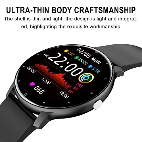 Smart Watch with Heart Rate Monitor Blood Pressure Oximeter Sleep Monitoring Multiple Exercise Modes Health Data Recording for Men Women (C 2)