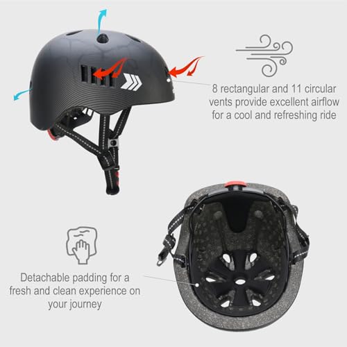 KAMUGO Toddler Helmet Kids Bike Helmet for Girls Boys Ages 2-8 Years,Toddler Bicycle Helmet Suitable for Skateboard Scooter Roller Skating Inline Roller Skating