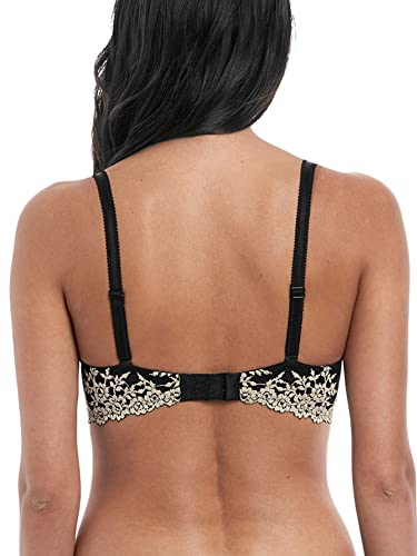 Wacoal Women's Embrace Lace Plunge Convertible Contour Bra, Black, 34D