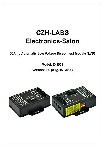 CZH-LABS LVD Low Voltage Disconnect Module. 12V / 30Amp Black ABS Panel Mount Terminal Block