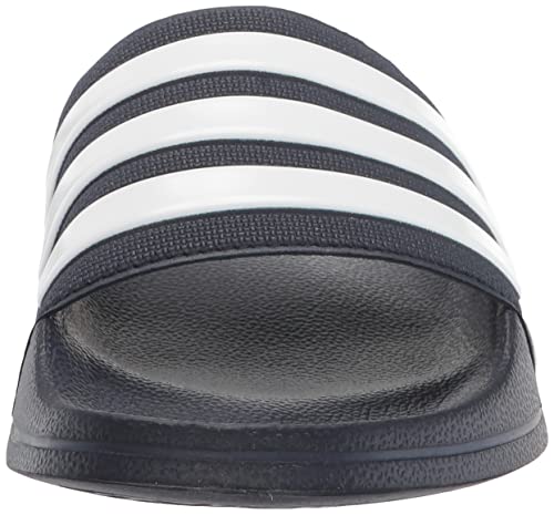 adidas Unisex Adilette Shower Slide Sandal, Black/Black/Matte Gold, 9 US Men