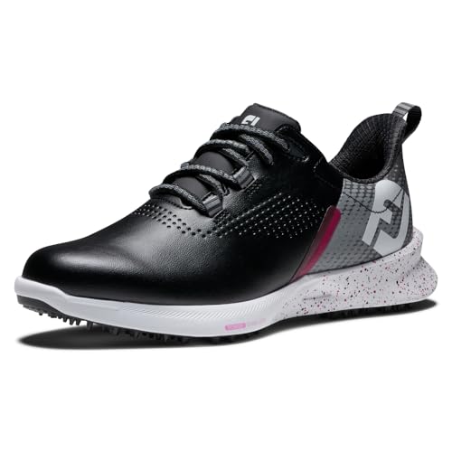 FootJoy Women's FJ Fuel Golf Shoe, White/Grey/Lilac, 8.5