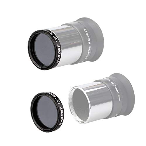 SVBONY SV139 Telescope Filter Moon Filter 1.25 inch 12.5 Percent Transmission Telescope Filter ND8 Neutral Density Filter for Telescope Eyepiece Reduce Moon Surfaces Overall Brightness