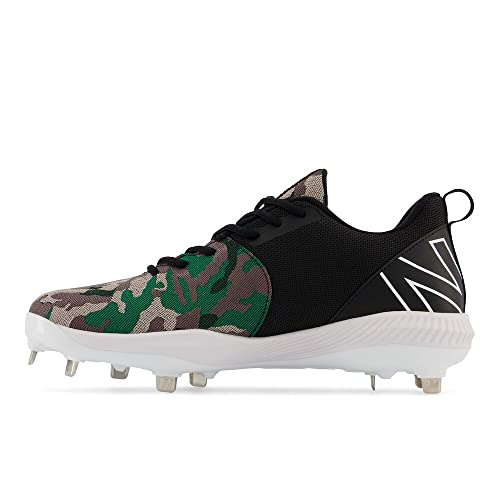 New Balance Men's FuelCell 4040 V6 Metal Baseball Shoe, Black/White, 14 Wide